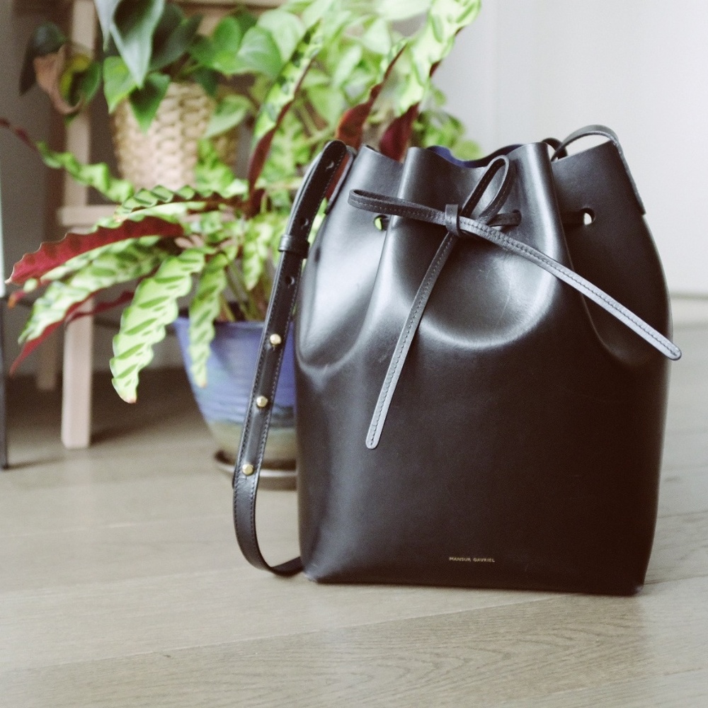 Mansur Gavriel Black Bucket Bag